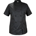 Bluza kucharska damska czarna krótki rękaw  roz.XXL – bluza kucharska – odzież gastronomiczna